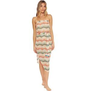 Trina Turk 'Mirage' Strapless Crochet Swimsuit Cover-Up Dress, Multicolor